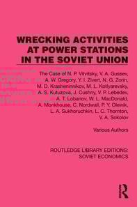Wrecking Activities at Power Stations in the Soviet Union