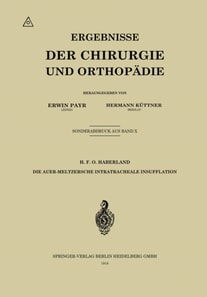 Die Auer-Meltzersche intratracheale Insufflation