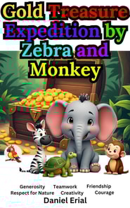 Gold Treasure Expedition by Zebra and Monkey