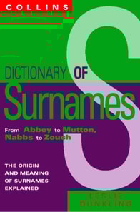 Collins Dictionary Of Surnames