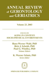 Annual Review of Gerontology and Geriatrics, Volume 23, 2003