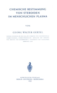 Chemische Bestimmung von Steroiden im Menschlichen Plasma