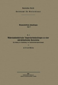 Widerstandselektrische Temperaturbeobachtungen an einer mikroklimatischen Basisstation