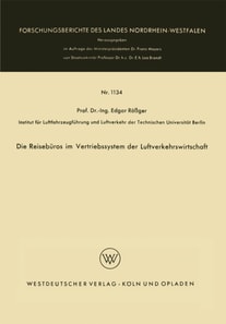 Die Reisebüros im Vertriebssystem der Luftverkehrswirtschaft