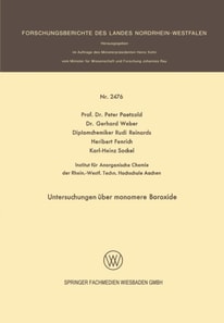 Untersuchungen über monomere Boroxide