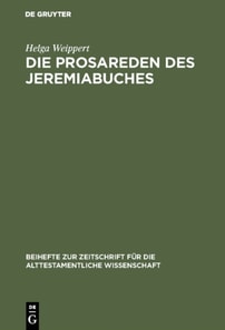 Die Prosareden des Jeremiabuches