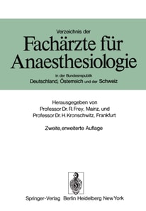 Verzeichnis der Fachärzte für Anaesthesiologie in der Bundesrepublik Deutschland, Österreich und der Schweiz