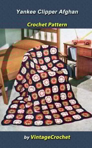Yankee Clipper Afghan Vintage Crochet Pattern