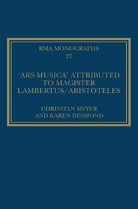 'Ars musica' Attributed to Magister Lambertus/Aristoteles