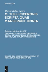 Orationes cum senatui gratias egit, cum populo gratias egit, de domo sua, de haruspicum responsis