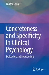 Concreteness and Specificity in Clinical Psychology