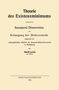 Theorie des Existenzminimums