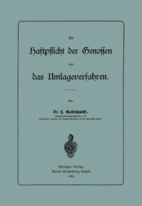 Die Haftpflicht der Genossen und das Umlageverfahren