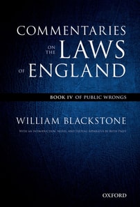 Oxford Edition of Blackstone's: Commentaries on the Laws of England