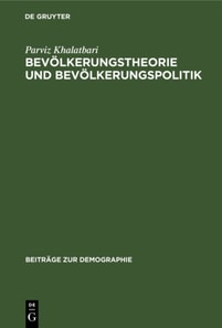 Bevolkerungstheorie und Bevolkerungspolitik