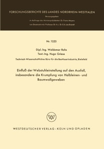 Einfluß der Webstuhleinstellung auf den Ausfall, insbesondere die Krumpfung von Halbleinen- und Baumwollgeweben