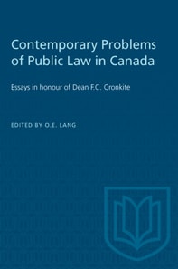 Contemporary Problems of Public Law in Canada