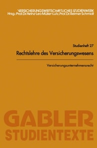Versicherungsunternehmensrecht