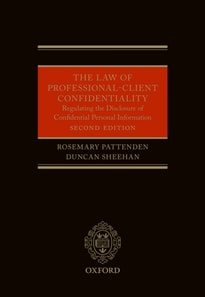Law of Professional-Client Confidentiality 2e