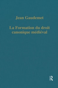formation du droit canonique medieval