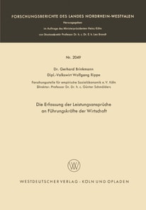 Die Erfassung der Leistungsansprüche an Führungskräfte der Wirtschaft