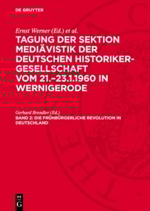 Die frühbürgerliche Revolution in Deutschland