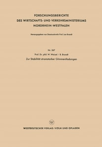 Zur Stabilität stromstarker Glimmentladungen