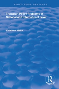 Transport Policy Problems at National and International Level
