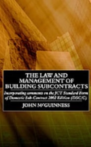 Law and Management of Building Subcontracts
