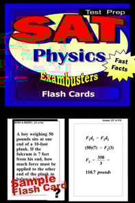 SAT Physics Test Prep Review--Exambusters Flash Cards