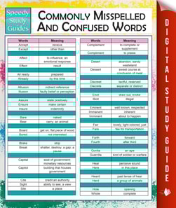 Commonly Misspelled And Confused Words (Speedy Study Guides)