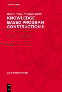 Knowledge Based Program Construction II