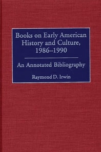 Books on Early American History and Culture, 1986-1990