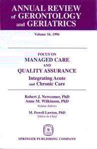 Annual Review of Gerontology and Geriatrics, Volume 16, 1996