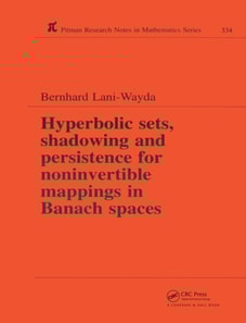 Hyperbolic Sets, Shadowing and Persistence for Noninvertible Mappings in Banach Spaces