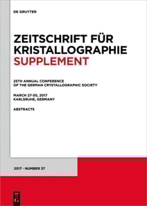 25th Annual Conference of the German Crystallographic Society, March 27-30, 2017, Karlsruhe, Germany