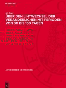 Über den Lihtwechsel der Veränderlichen mit Perioden von 30 bis 150 Tagen