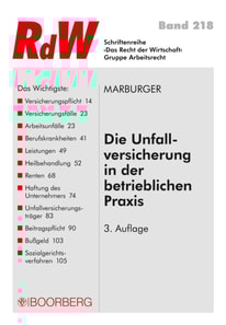Die Unfallversicherung  in der betrieblichen Praxis