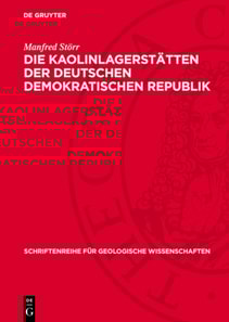 Die Kaolinlagerstätten der Deutschen Demokratischen Republik
