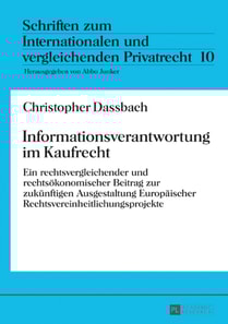 Informationsverantwortung im Kaufrecht