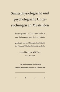 Sinnesphysiologische und psychologische Untersuchungen an Musteliden