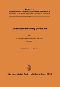 Zur Nervösen Belastung Durch Lärm