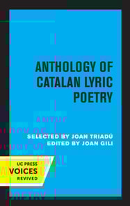 Anthology of Catalan Lyric Poetry