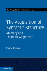 Acquisition of Syntactic Structure