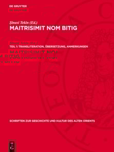 Transliteration, Übersetzung, Anmerkungen