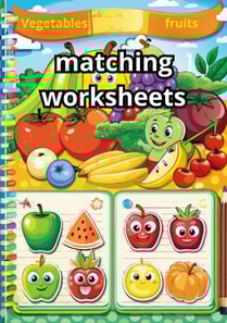 Develop your child: vegetables and fruits matching printable worksheets