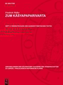 Verdeutschung des sanskrit-tibetischen Textes