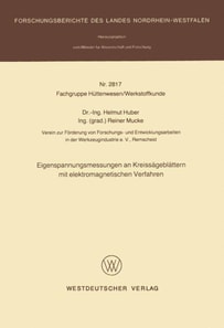 Eigenspannungsmessungen an Kreissägeblättern mit elektromagnetischen Verfahren