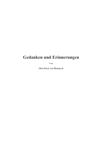 Gedanken und Erinnerungen