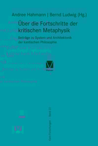 Über die Fortschritte der kritischen Metaphysik